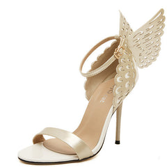 Thin Heel Sandals With Decoration