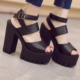 Solid Color Platform Sandals