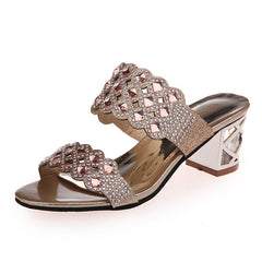 Top Quality Elegant Square Heels Women Shoes