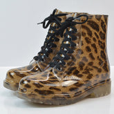 Stylish Round Toe Lace-Up Rain Boots