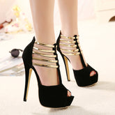 Sandalen mit hohen Absätzen