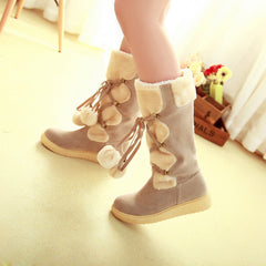 Botas de nieve con cordones de caña media