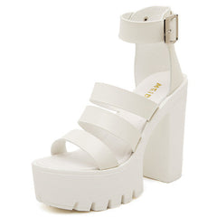 Female Sandals With Thick Heels And Open Toe