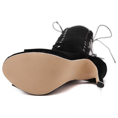 Knee-High Thin Heels Sandals