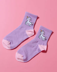 Lila Einhornsocken