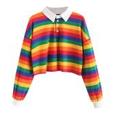 Rainbow Collared Top