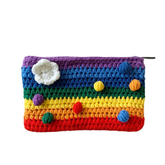 Rainbow Knitted Purse