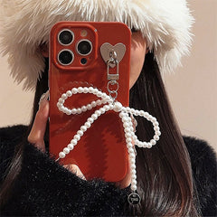 Pop of Red Bowknot Case For IPhone