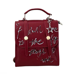 Grunge Star Rucksack in Rot