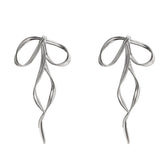 Silver Bow Earrings