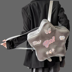 Ästhetischer Y2K-Rucksack in Sternform