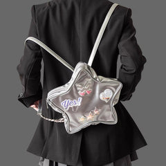 Ästhetischer Y2K-Rucksack in Sternform