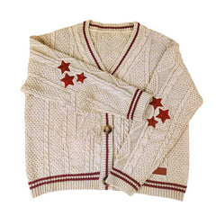 Preppy Ästhetischer Stern-Cardigan