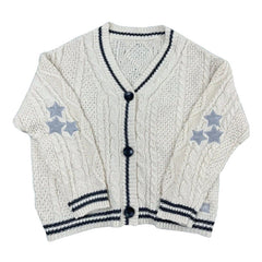 Preppy Ästhetischer Stern-Cardigan