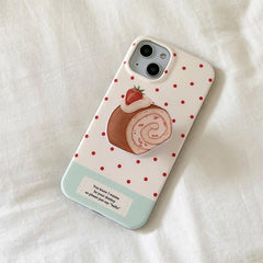 Strawberry Swiss Roll Case For IPhone