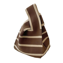 French Mood – Gestreifte Mini-Häkeltasche