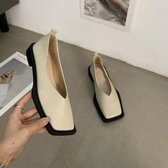 Lässige Loafer mit quadratischer Zehenpartie