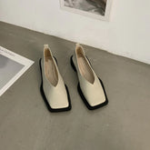 Lässige Loafer mit quadratischer Zehenpartie