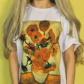 Camiseta de girasoles de Van Gogh, talla M