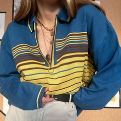 Pullover mit Reißverschluss für Oma