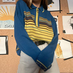 Pullover mit Reißverschluss für Oma