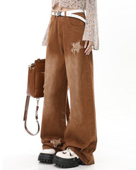 Jeans im Vintage-Stil mit Stern-Patch