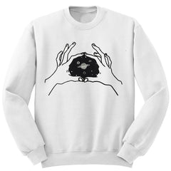 Sweatshirt mit V-Ausschnitt