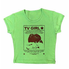 TV-Mädchen Y2K ästhetische Baby-T-Shirt