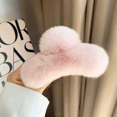 Y2K Flauschige Haarkralle