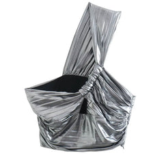 Hochmodisches, silbernes Top