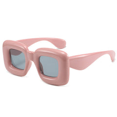Eckige Candy-Sonnenbrille im Y2K-Stil