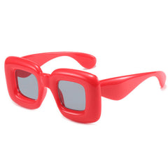 Eckige Candy-Sonnenbrille im Y2K-Stil
