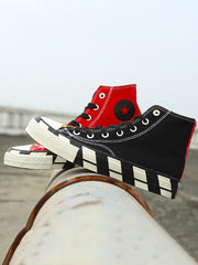 Zapatillas de lona de caña alta de moda