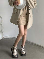 Zapatos planos de lona transpirables de caña alta a cuadros