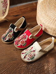 Flat Bottom Low-Top Breathable Embroidered Ethnic Casual Shoes