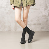 Handmade Sock Boots Designer Soft Boots Black