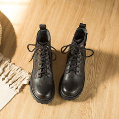 Botas Martin retro de diseñador, botas de montar gruesas retro, botas cortas de felpa