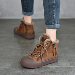 Botas Martin clásicas de terciopelo con cremallera lateral