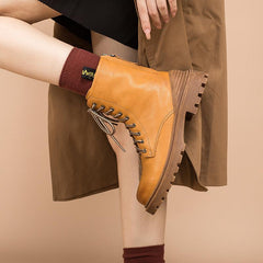 Martin Boots Designer Retro Chunky Reitstiefel Hinten Reißverschluss