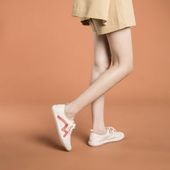 Handgemachte weiche weiße Schuhe Schnürschuhe Sneakers Designer Schuhe Rot/Grün/Gelb