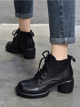 British Style Side Zipper High Heel Boots