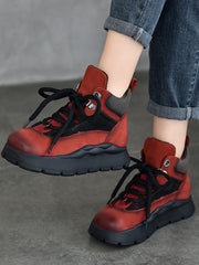 Zapatos de cuero versátiles y cálidos de algodón