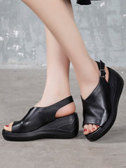 Sandalias originales con tacón de muffin hueco