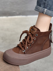 Retro Double Zipper Thick Sole Martin Boots