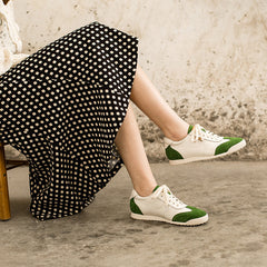 Handgemachte weiche bunte Schuhe Schnürschuhe Sneakers Designer Schuhe Rot/Khaki/Grün/Blau