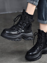 Vintage Solid Color Thick Bottom Martin Boots