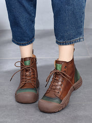 Botines de plataforma con bloques de color retro