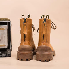 Martin Boots Designer Retro Chunky Reitstiefel Hinten Reißverschluss