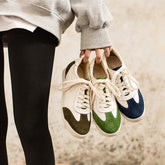 Handmade Soft Colorful shoes Lace up Sneakers Designer Shoes Red/Khaki/Green/Blue