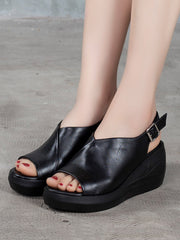 Sandalias originales con tacón de muffin hueco